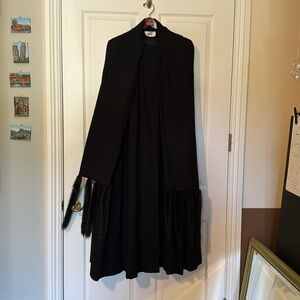 Vintage C’est Simone Cape Coat with Real Minks Tails